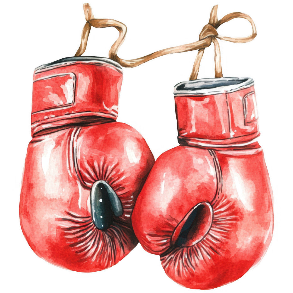 red boxing gloves, coral red, crimson red, sports themed, boxing equipment, athletic, vintage sports, retro boxing, masculine, action sports, training gear, combat sports, gloves with laces, leather gloves, sporty, gym decor, boxing illustration, sports memorabilia, fighter, pugilism, competitive sports, strength training, workout theme, motivational, bold graphics, striking design, dynamic, energetic, sports fan