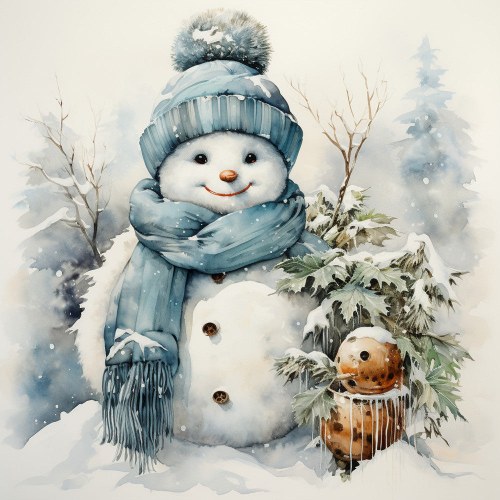 Classic Snowman Fabric Panel 11