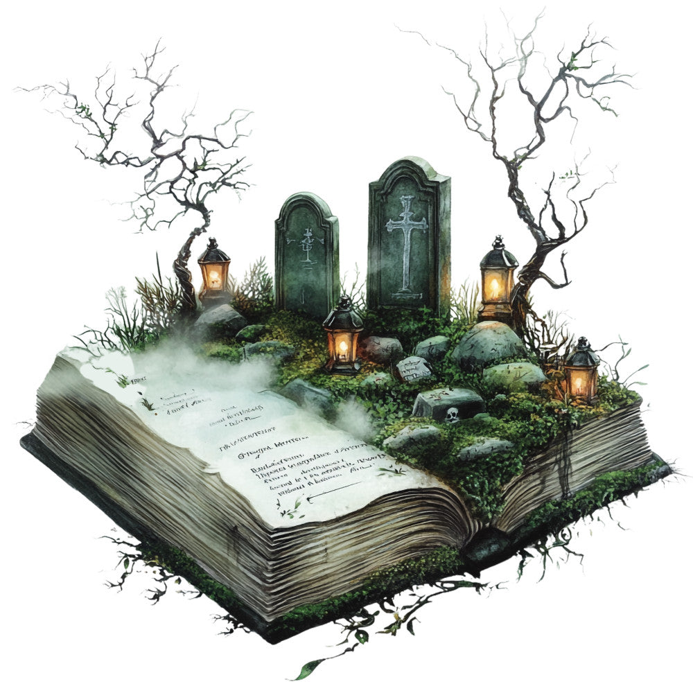 Halloween Books Fabric Panel 10