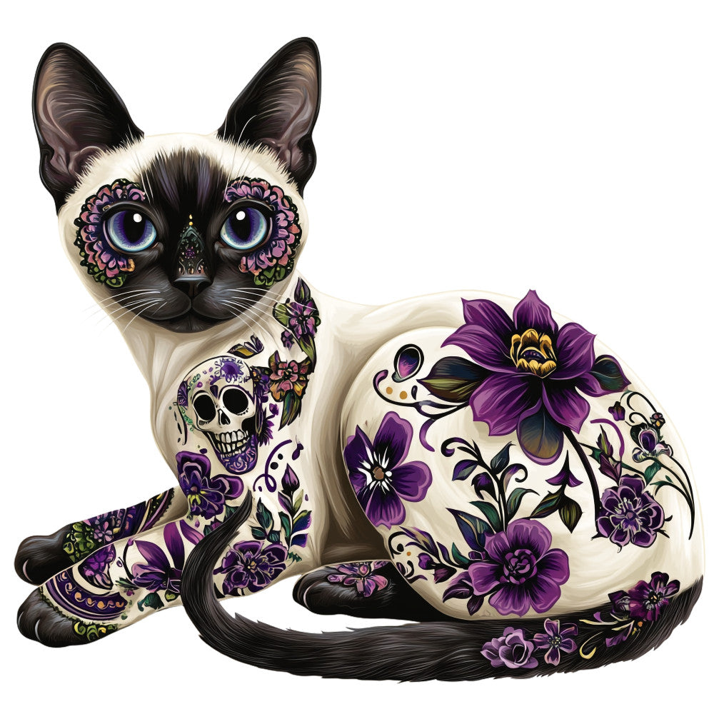 Cats de Los Muertos Fabric Panel 13