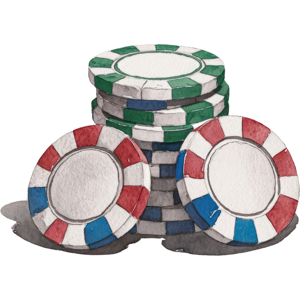 Watercolor Casino Fabric Panel 34