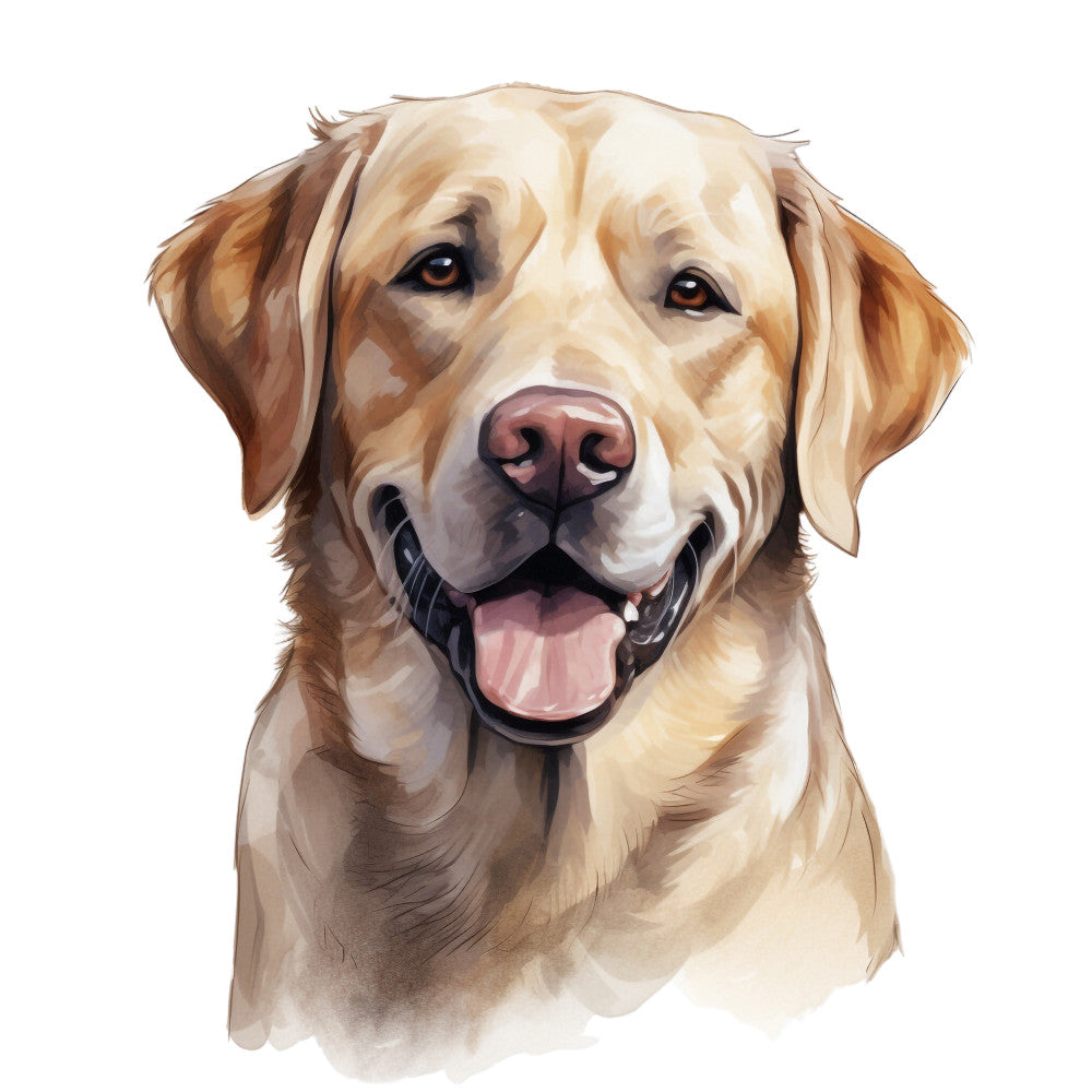 Watercolor Labrador Fabric Panel 29