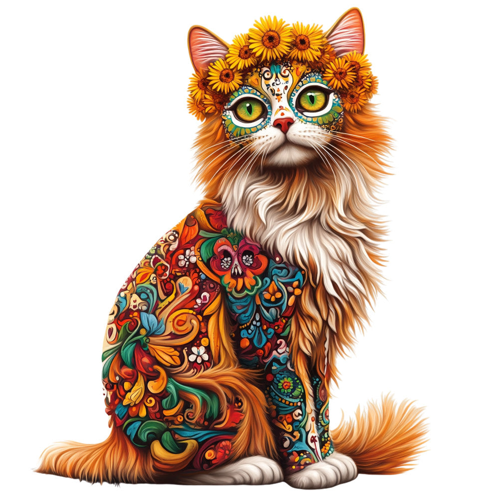 Cats de Los Muertos Fabric Panel 20