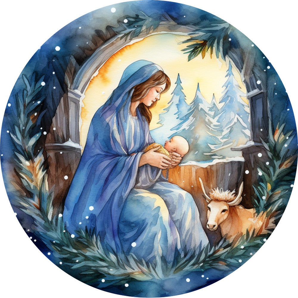 Nativity Christmas Ornaments Fabric Panel 33