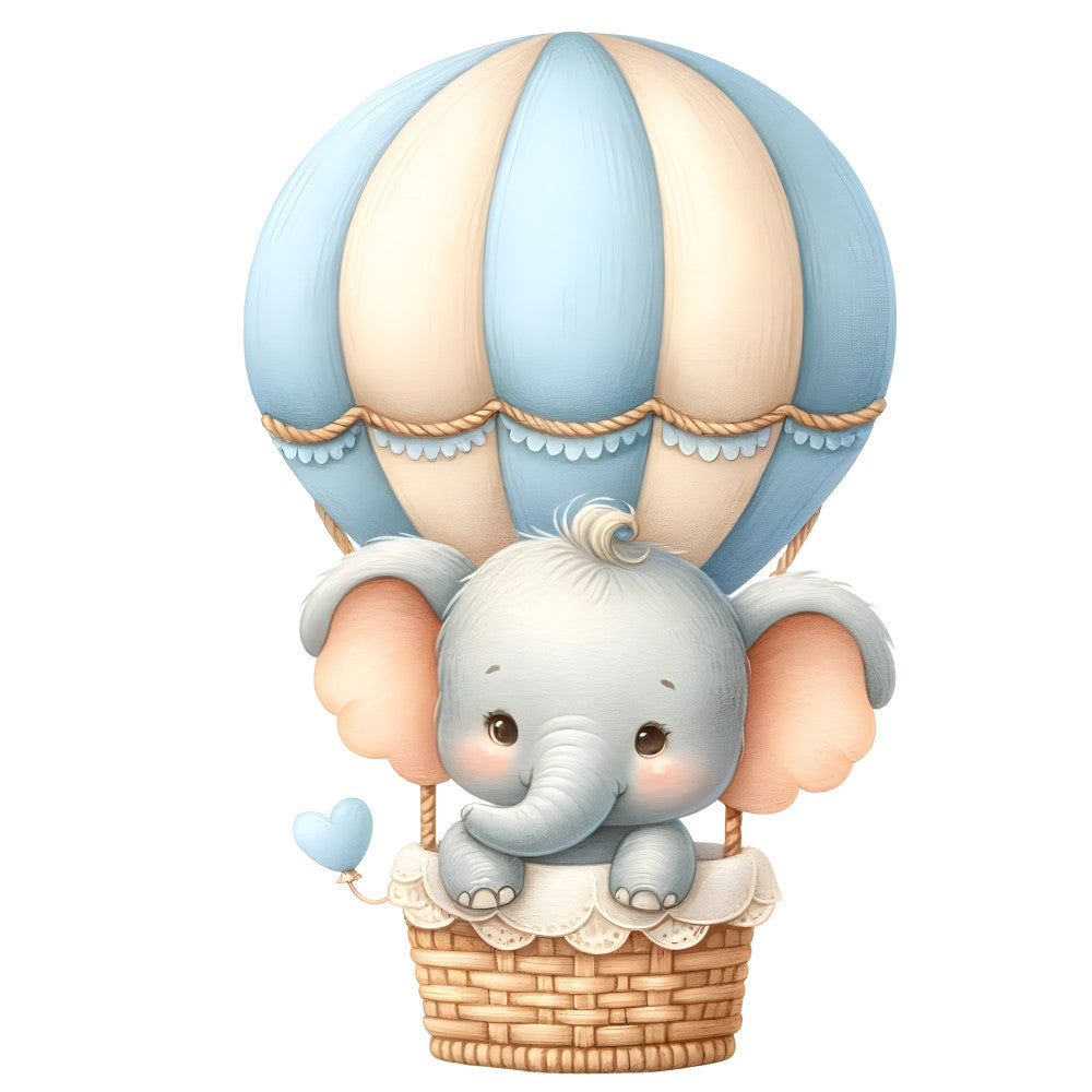 Baby Boy Elephant Fabric Panel 11