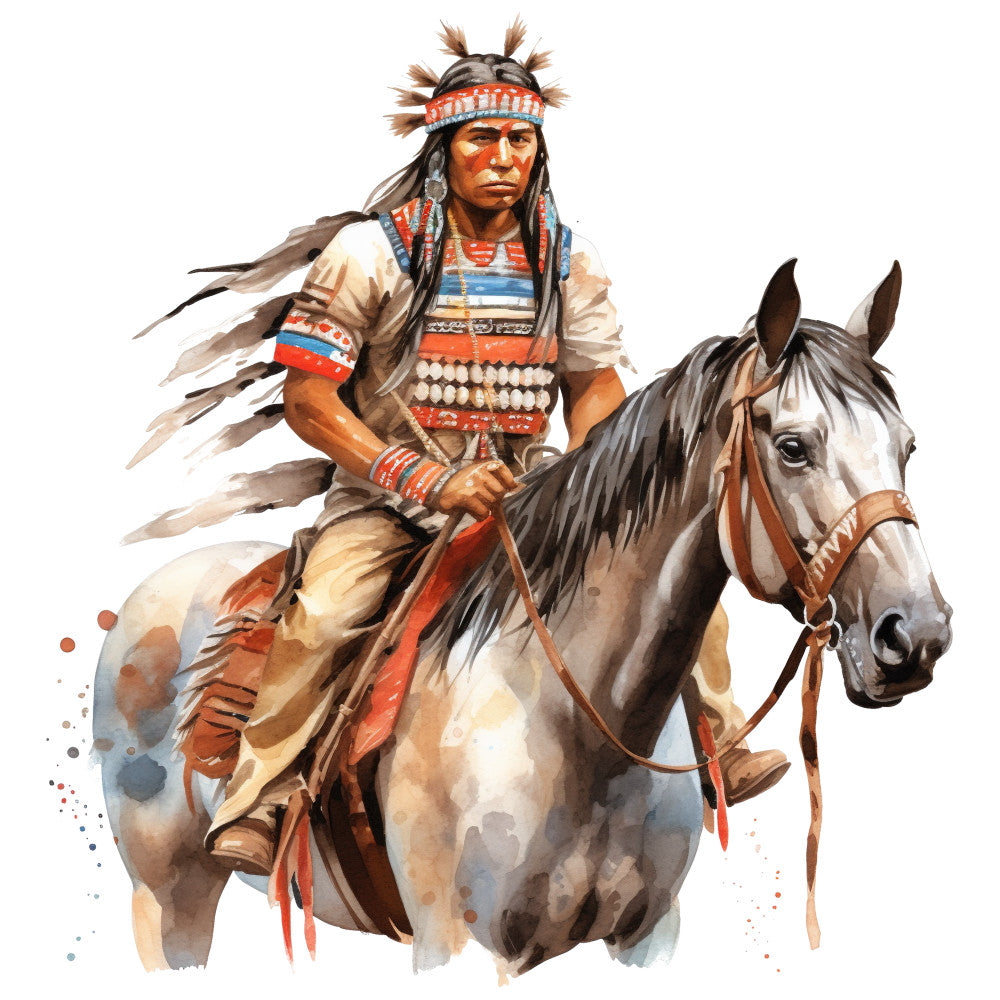 Life Of Native American Fabric Panel 6