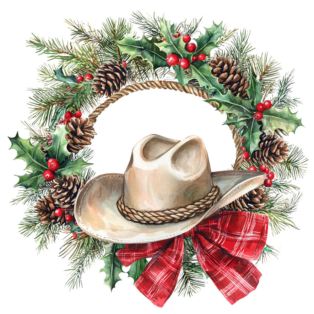 Cowboy Christmas Fabric Panel 29