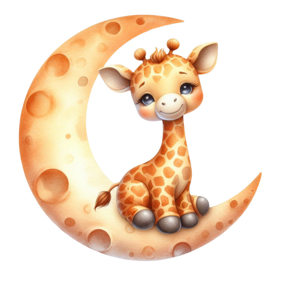 Cute Baby Giraffe Fabric Panel 28