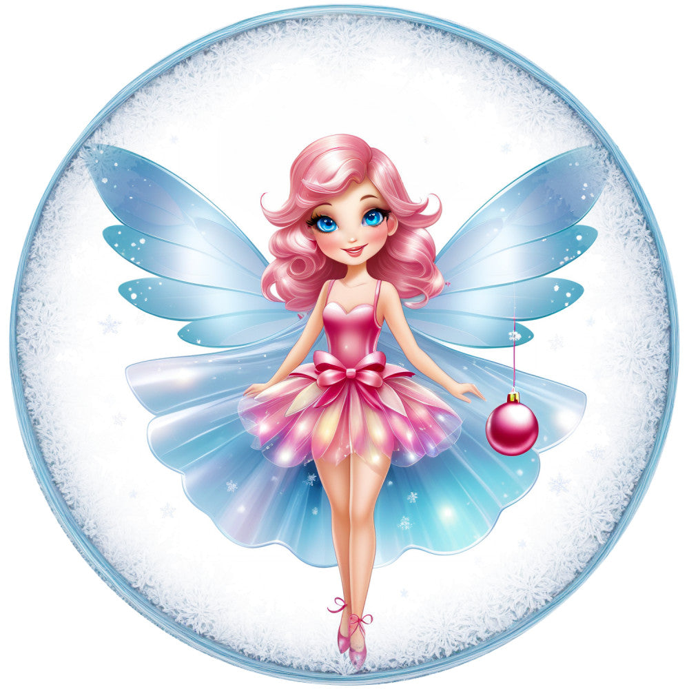 Winter Fairy Ornament Fabric Panel 15