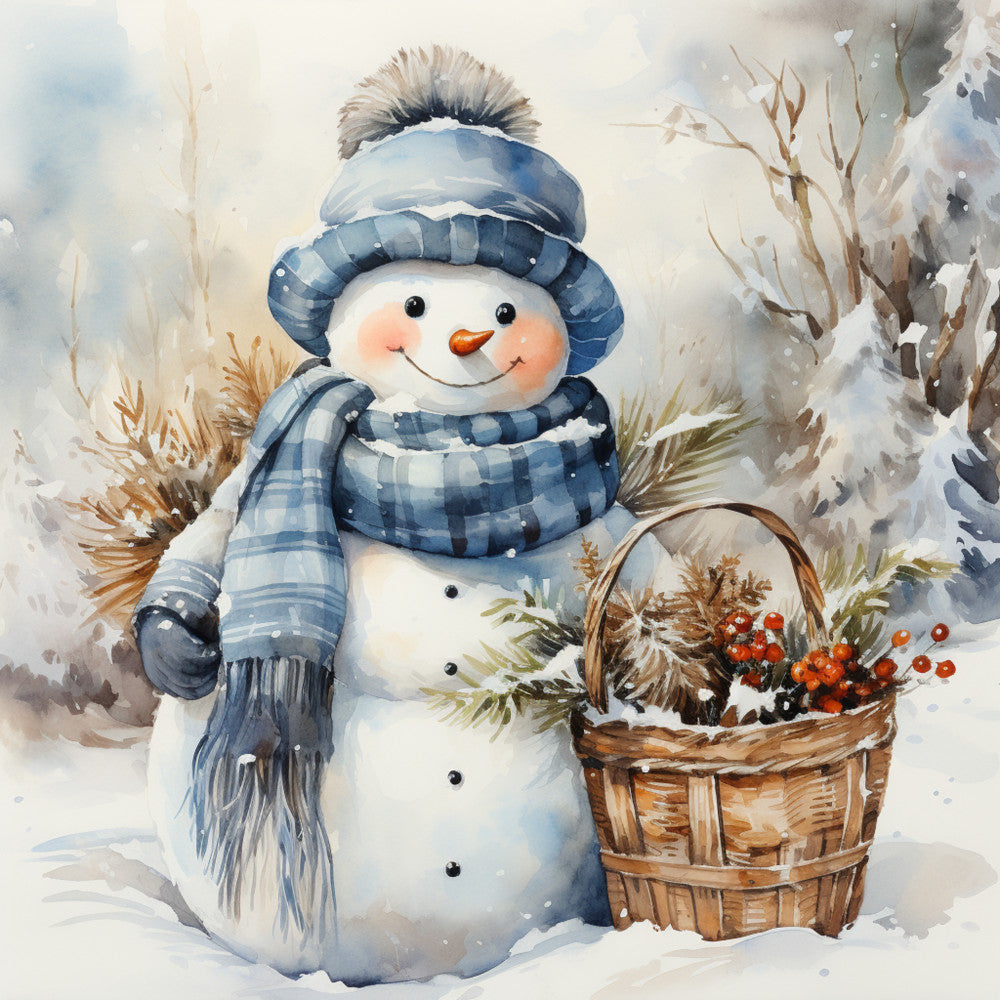 Classic Snowman Fabric Panel 76