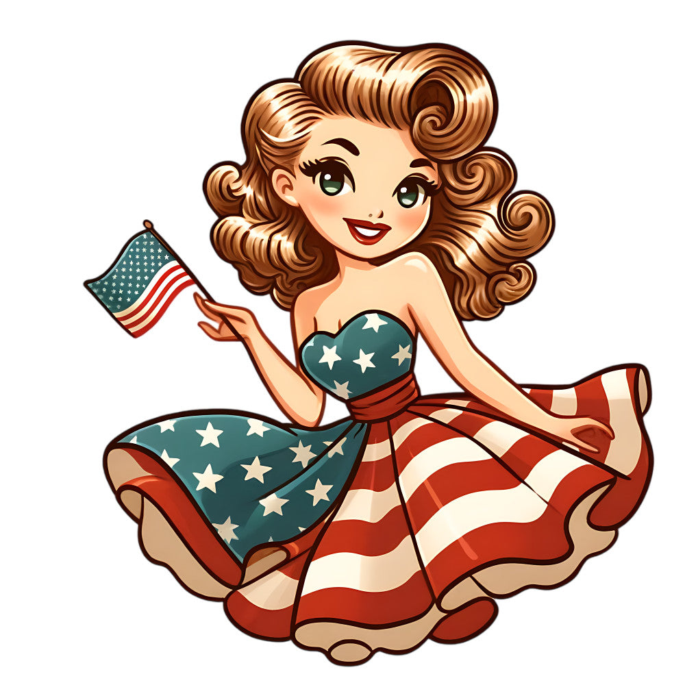 Vintage American Girl Fabric Panel 19