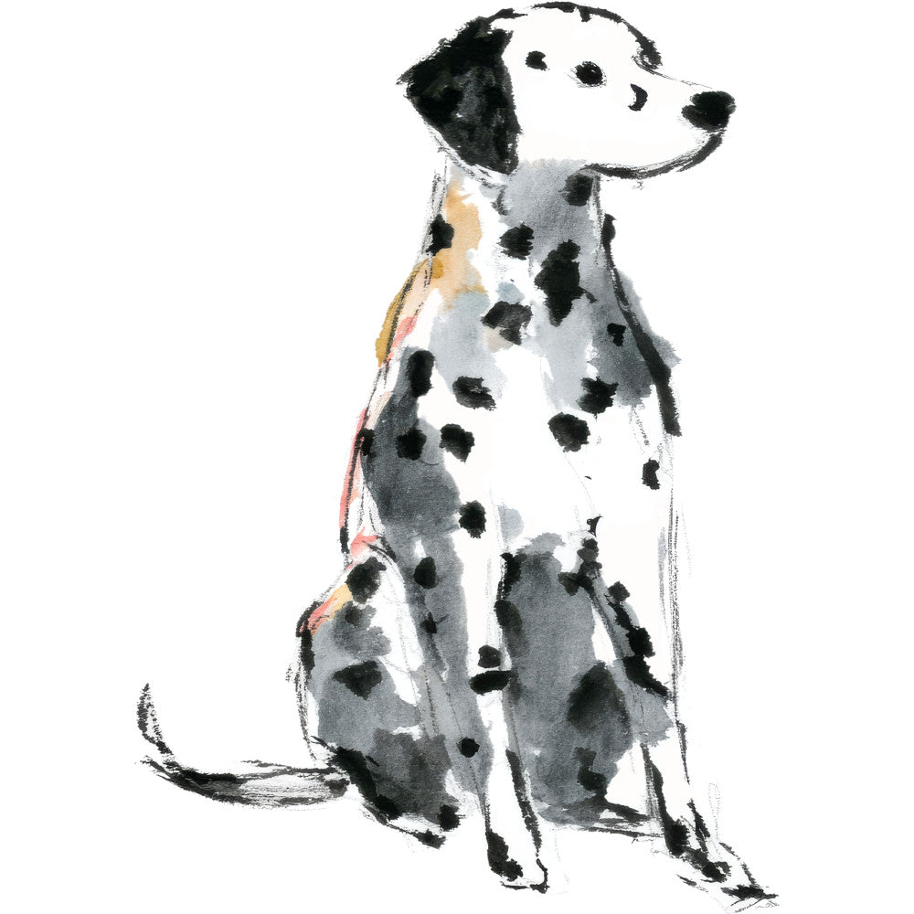 Handdrawn Doodle Dog Fabric Panel 7