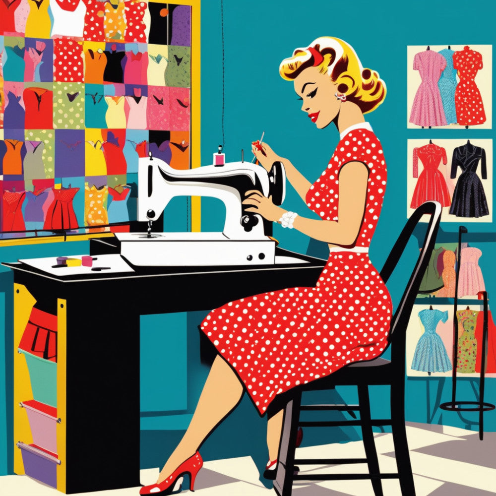 Pop Art Sewing Fabric Panel 15