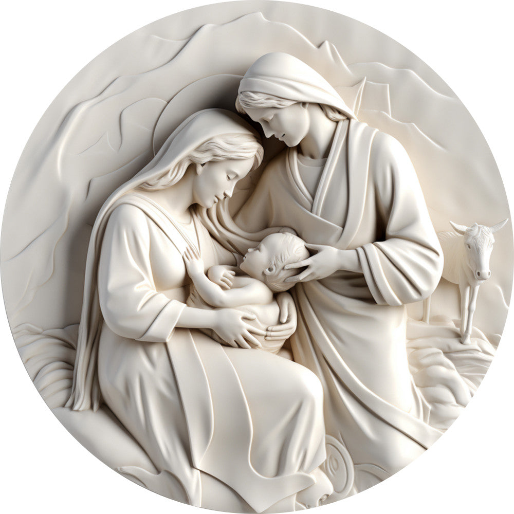 Nativity Christmas Ornaments Fabric Panel 19