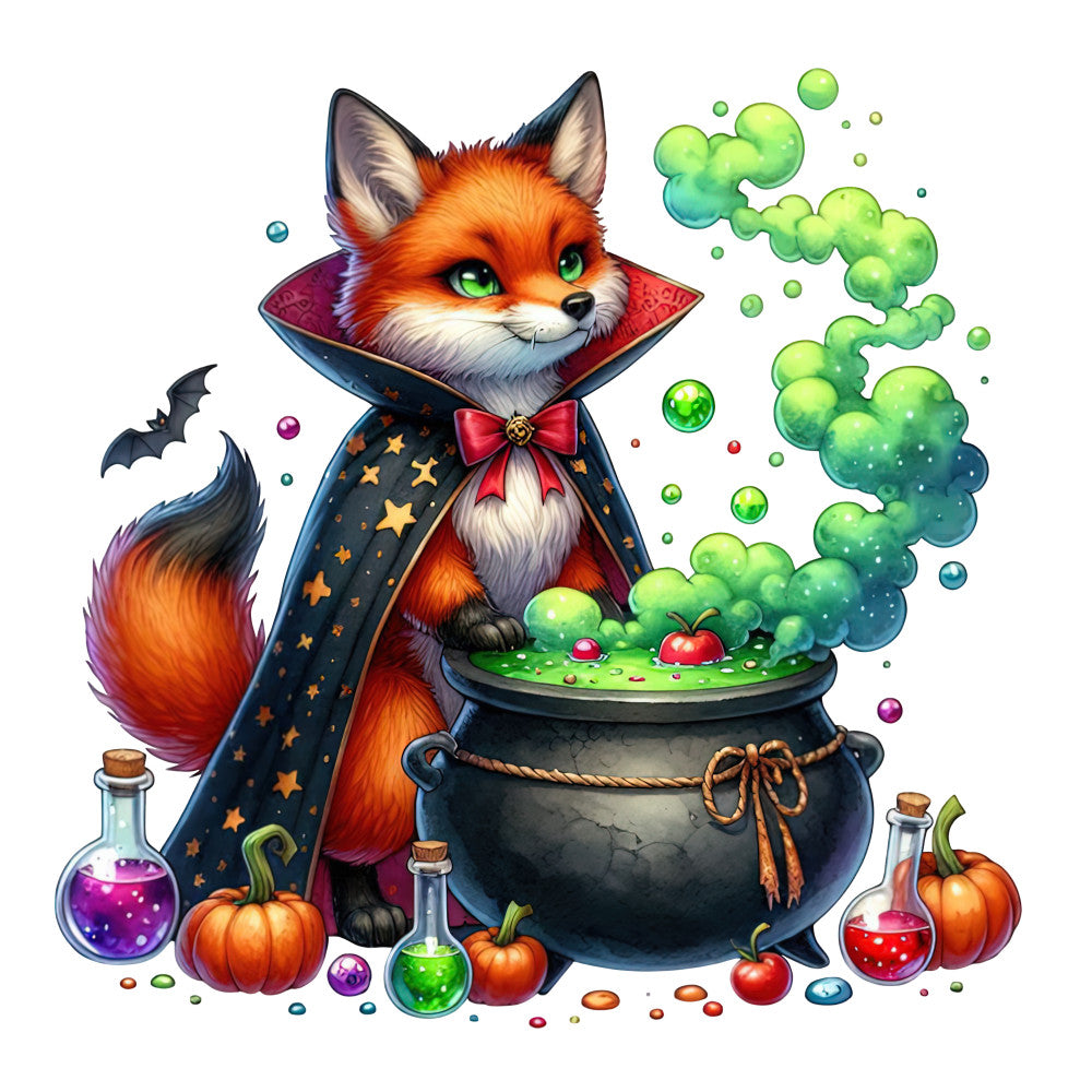 Halloween Wonder Animals Fabric Panel 12