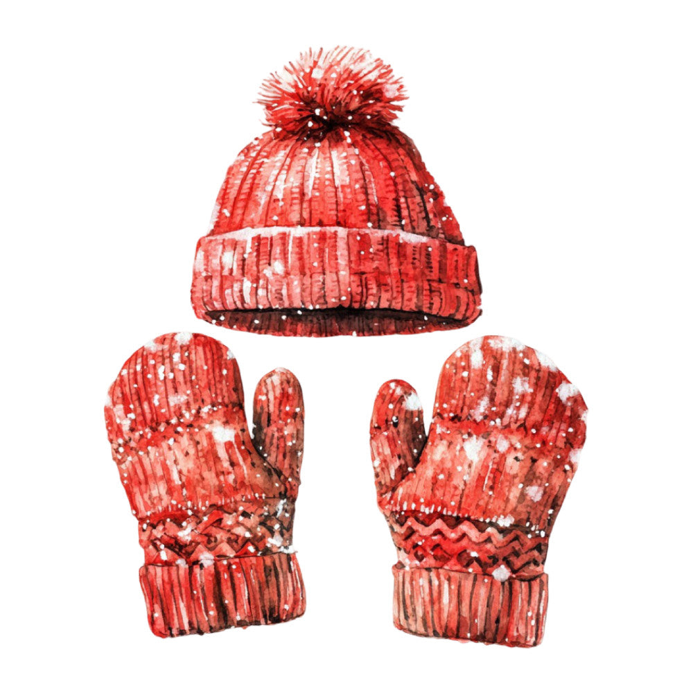 Watercolor Christmas Scene Fabric Panel 23