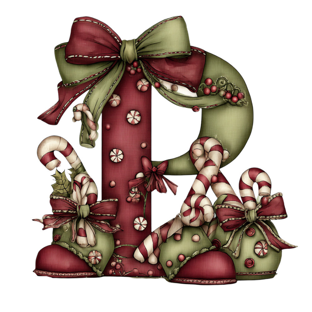burgundy, sage green, cream, holiday, christmas, candy canes, peppermint, festive, whimsical, vintage, elegant, candy stripe, ornaments, bows, ribbons, peppermint candy, red and green, seasonal, traditional, decorative, winter, festive decor, candy themed, striped candy, holiday motifs, nostalgic, charming, embellished, dimensional, mixed media style
