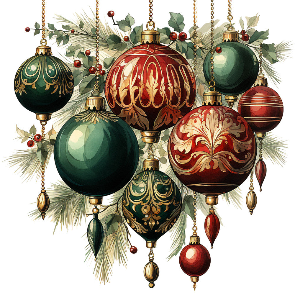 Elegant Christmas Fabric Panel 5