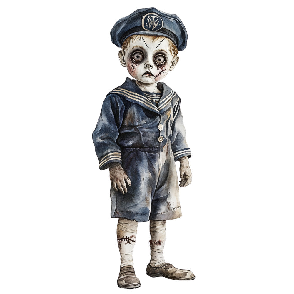 Creepy Dolls Fabric Panel 9