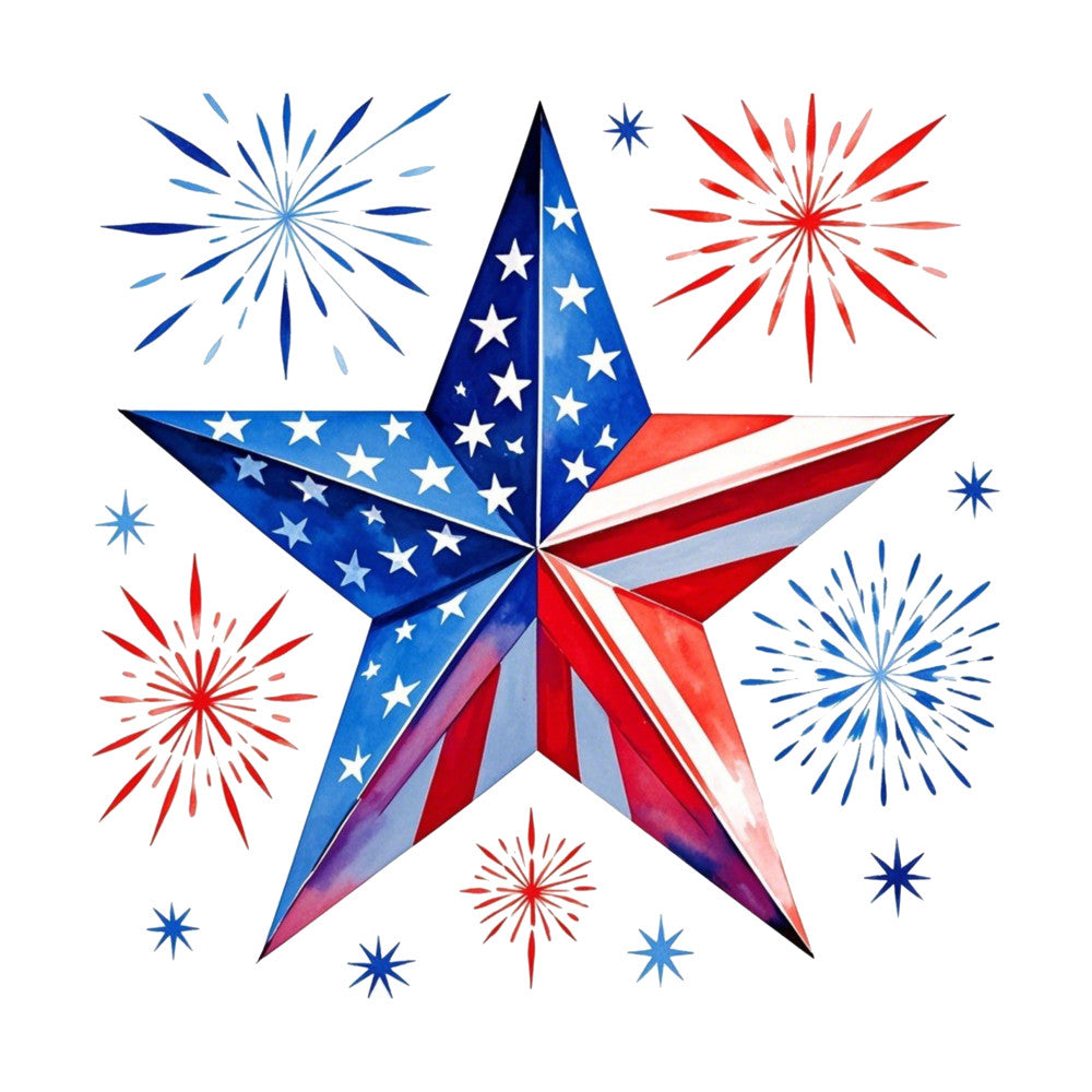 Patriotic Stars Fabric Panel 2