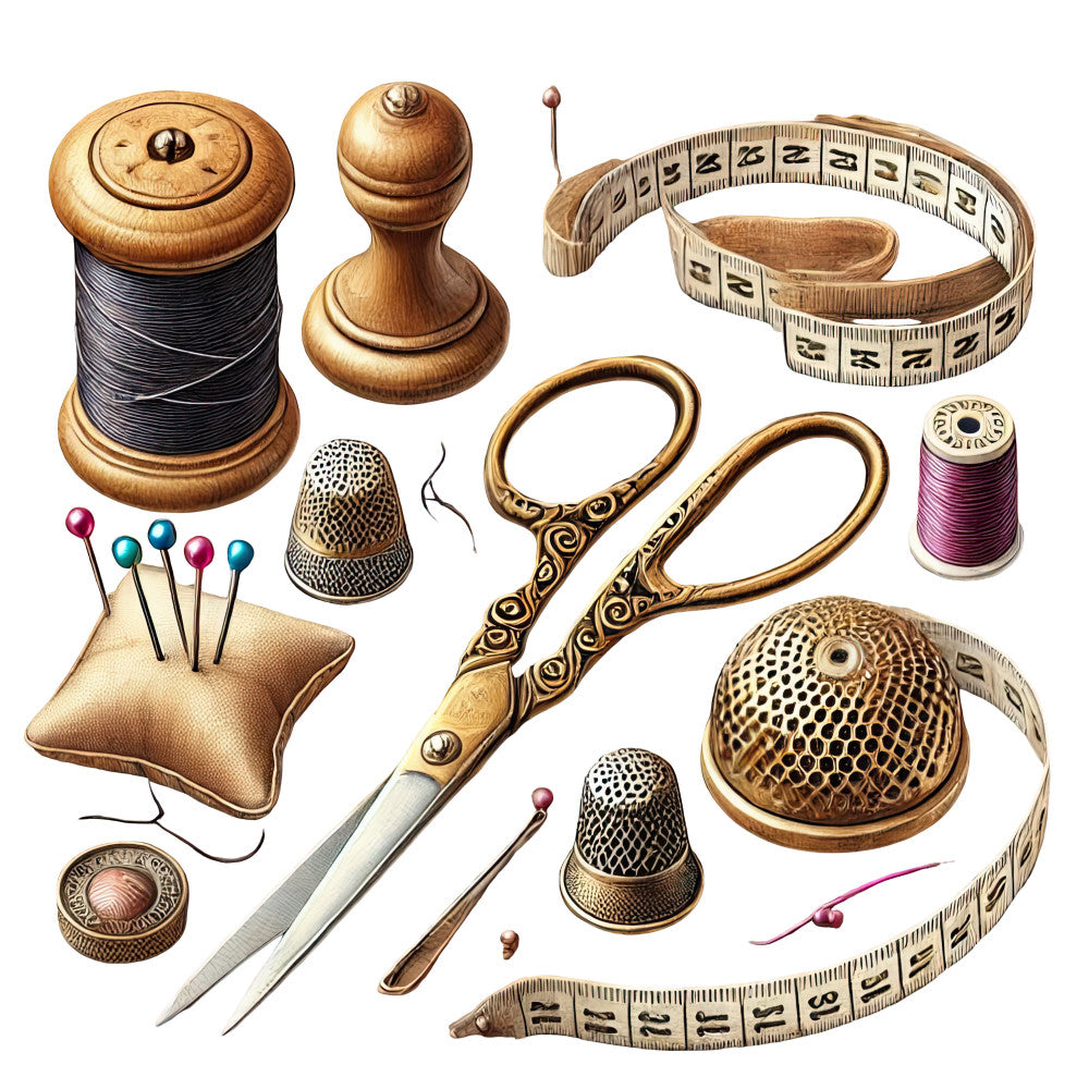 Sewing Scenes Fabric Panel 17