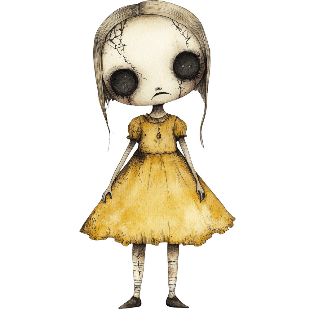 Creepy Dolls Fabric Panel 4