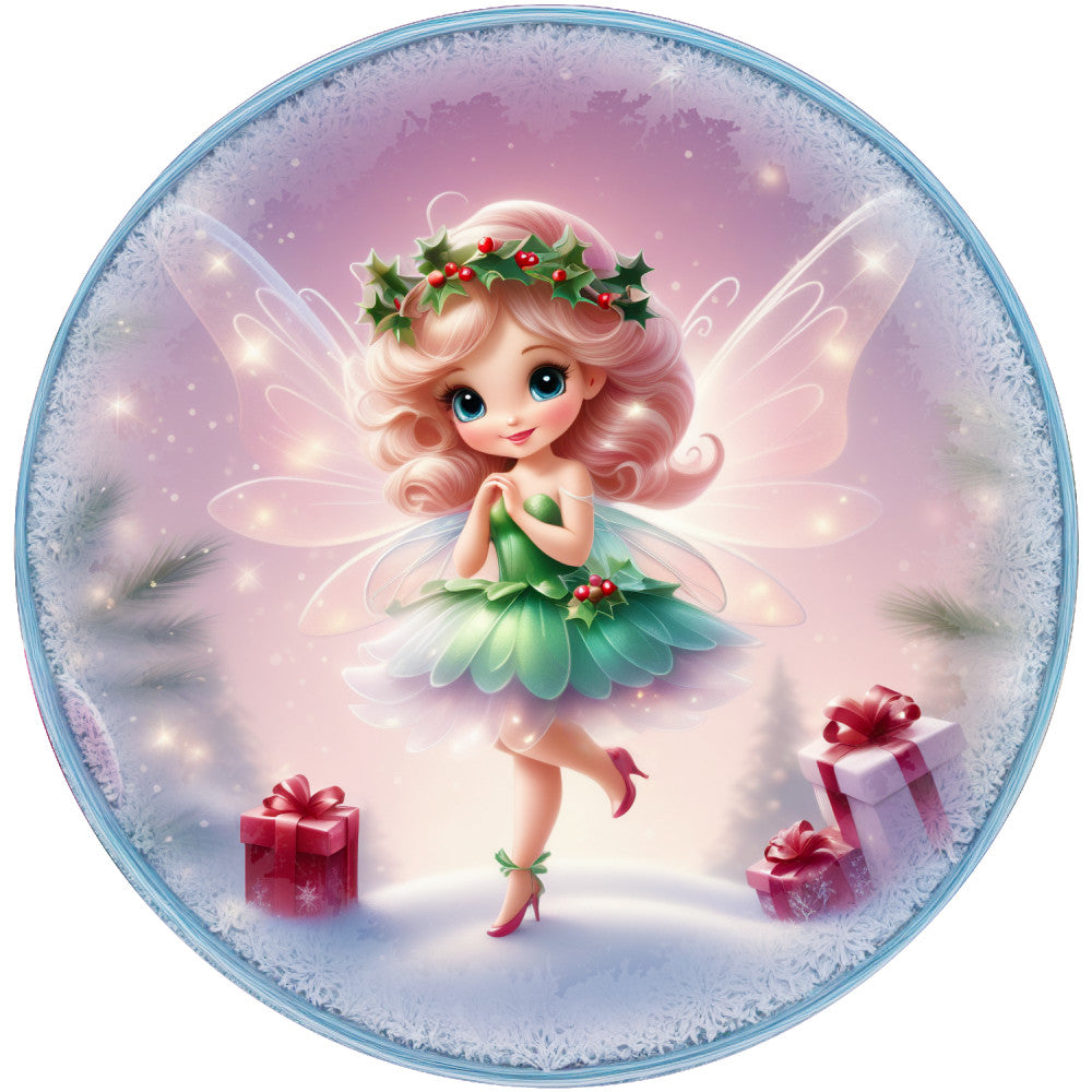 Winter Fairy Ornament Fabric Panel 19