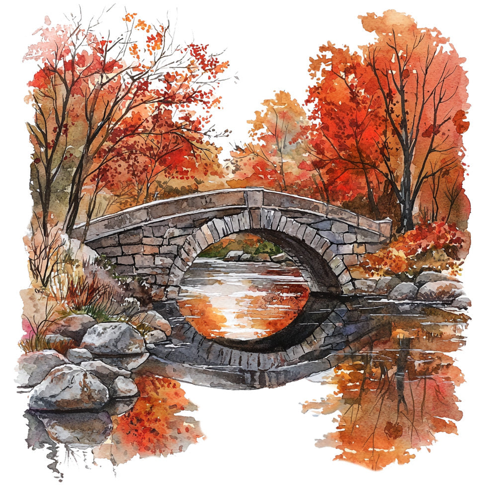 Autumn Landscape Fabric Panel 24
