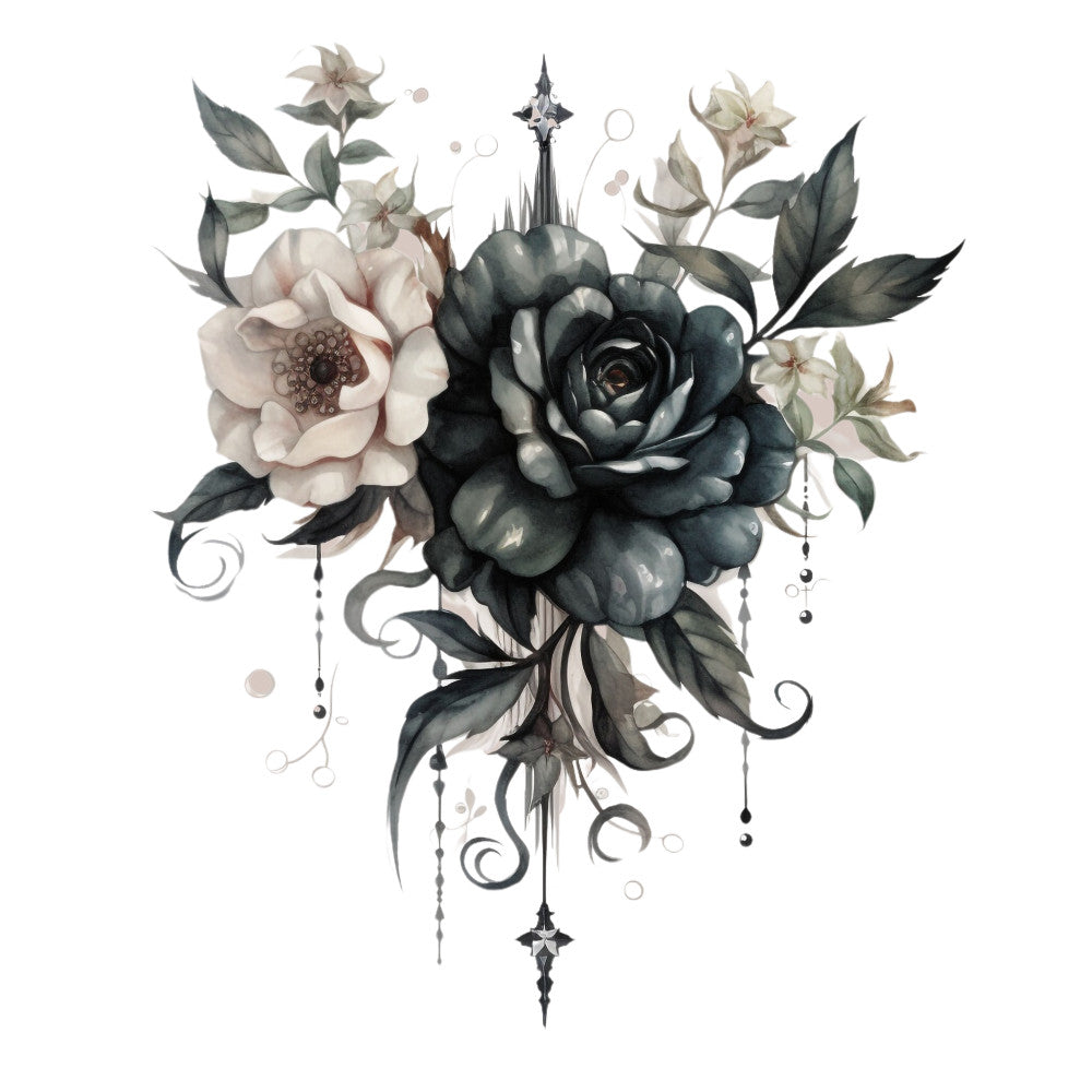 Gothic Floral Fabric Panel 28