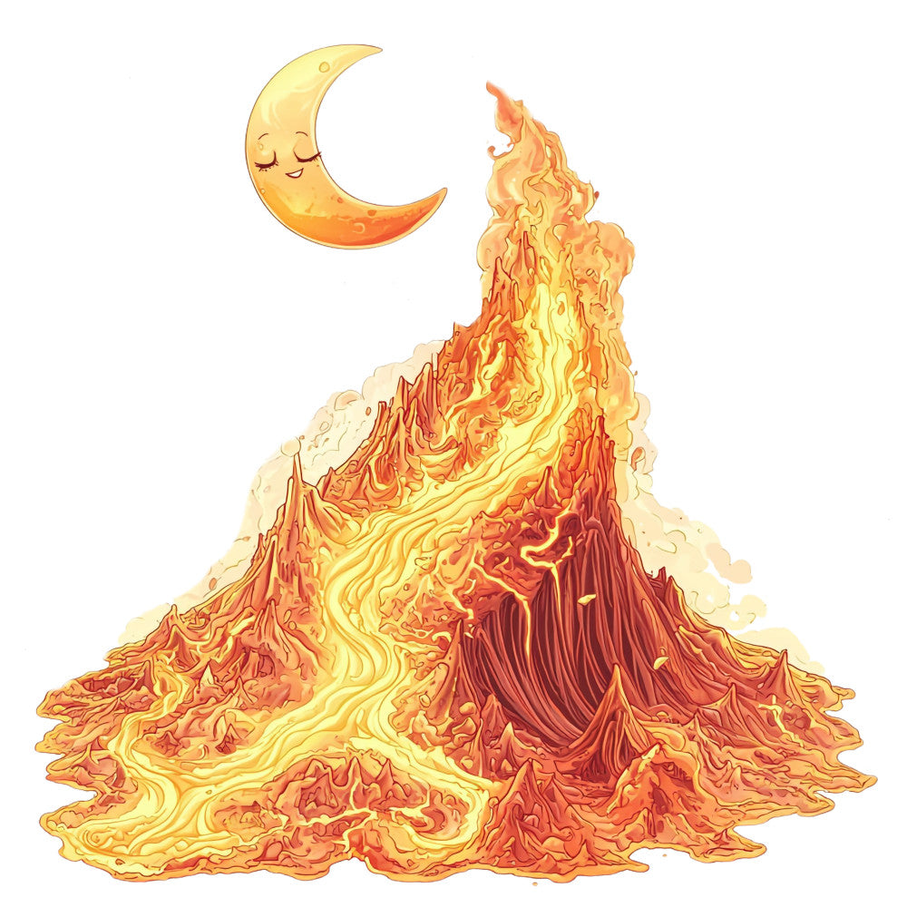 Fire Moon Crystals Fabric Panel 5