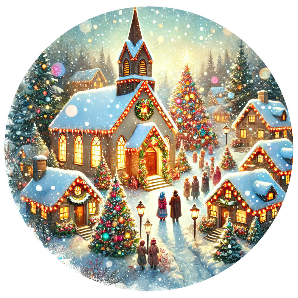 Christmas Villages Fabric Panel 44