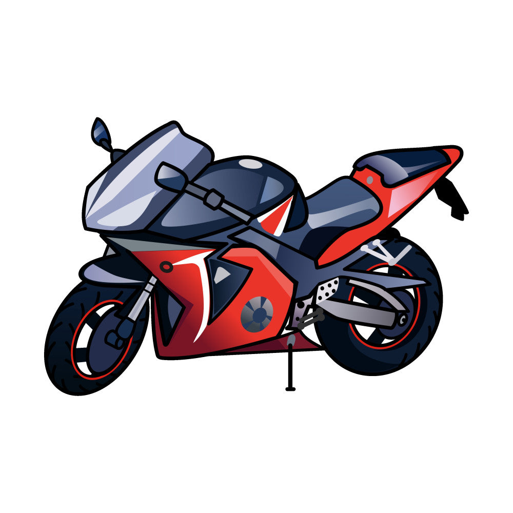 Cartoon Motorcycles Fabric Panel 5