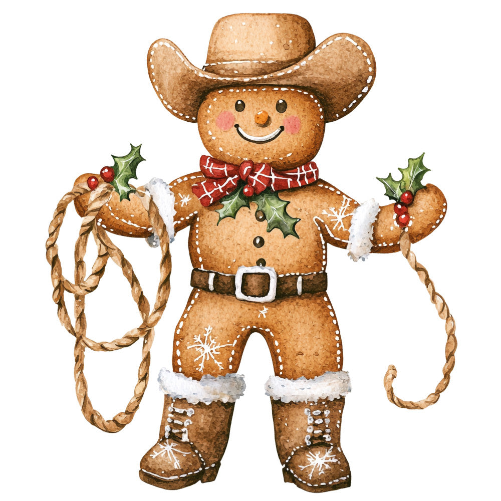 Cowboy Christmas Fabric Panel 18