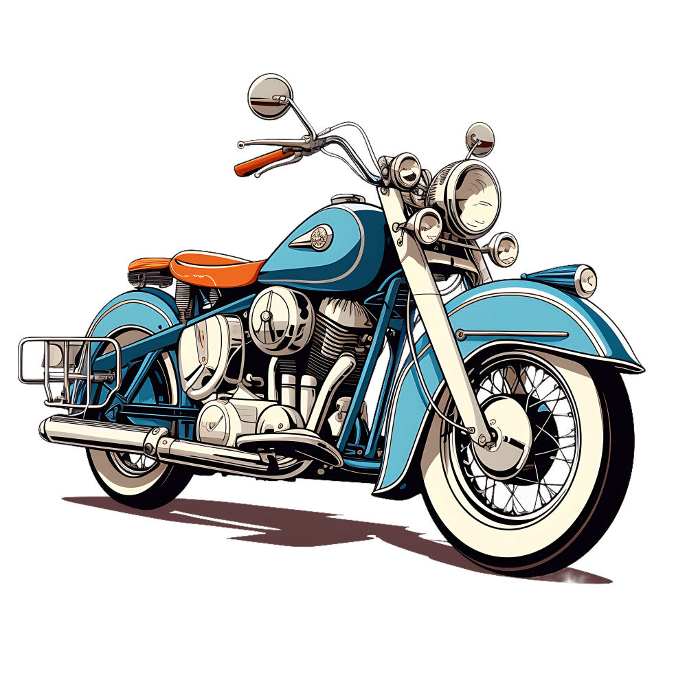 Vintage Motorcycles Fabric Panel 6