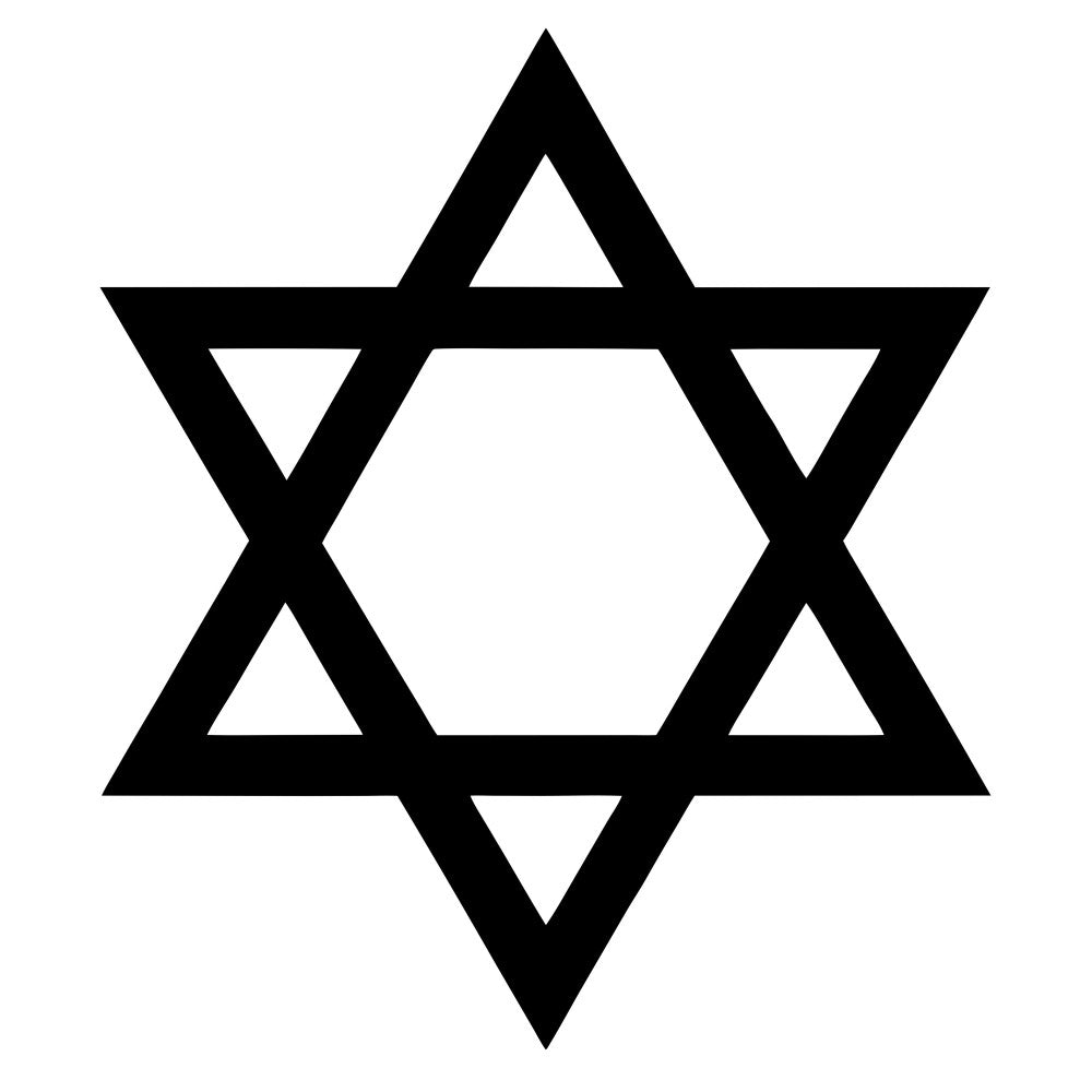 star of david, geometric, jewish, traditional, religious, six pointed star, black and white, monochrome, modern, abstract, spiritual, hebrew, symmetrical, cultural, ethnic, home decor, wall hanging, judaica, interfaith, symbolic, hanukkah, contemporary, bold graphic, high contrast, timeless, iconic