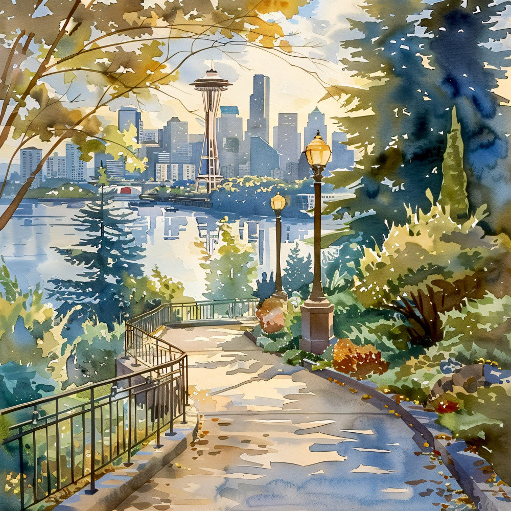 Washington Travel Art Fabric Panel 2