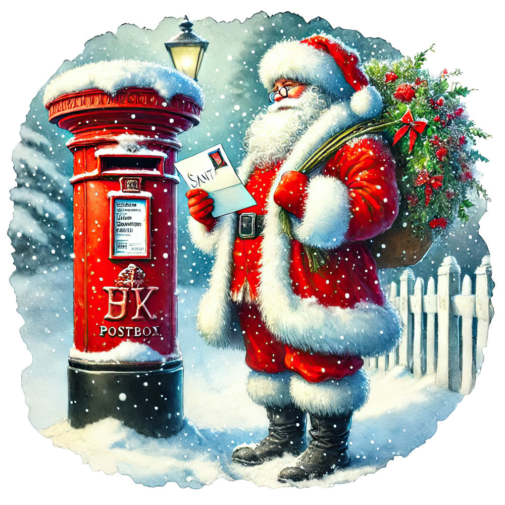 Santa Claus Scenes Fabric Panel 19