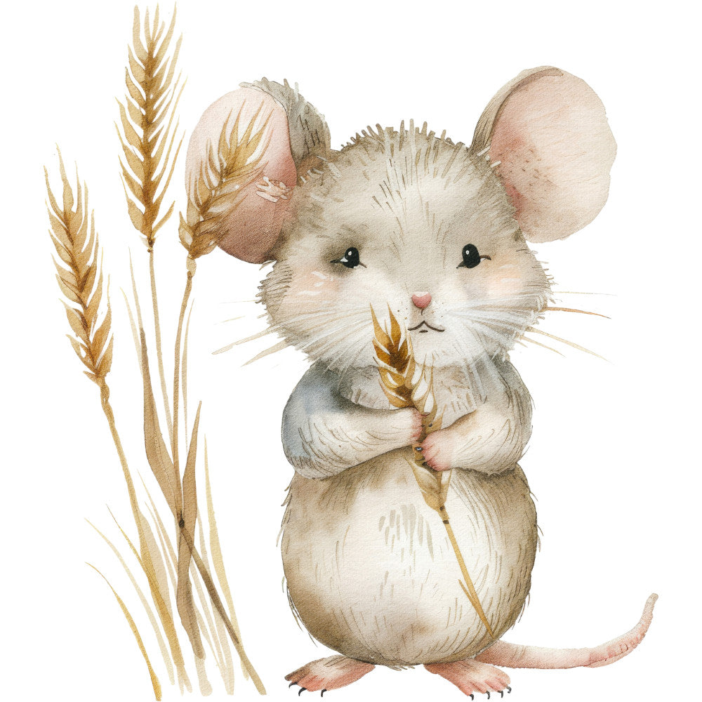 Watercolor Farm Fabric Panel 67