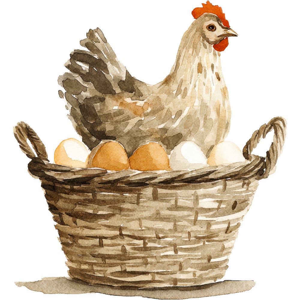 Rustic Barnyard Birds Fabric Panel 9