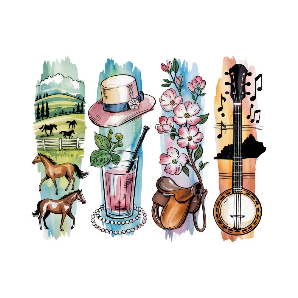 Brushstroke State Fabric Panel 48