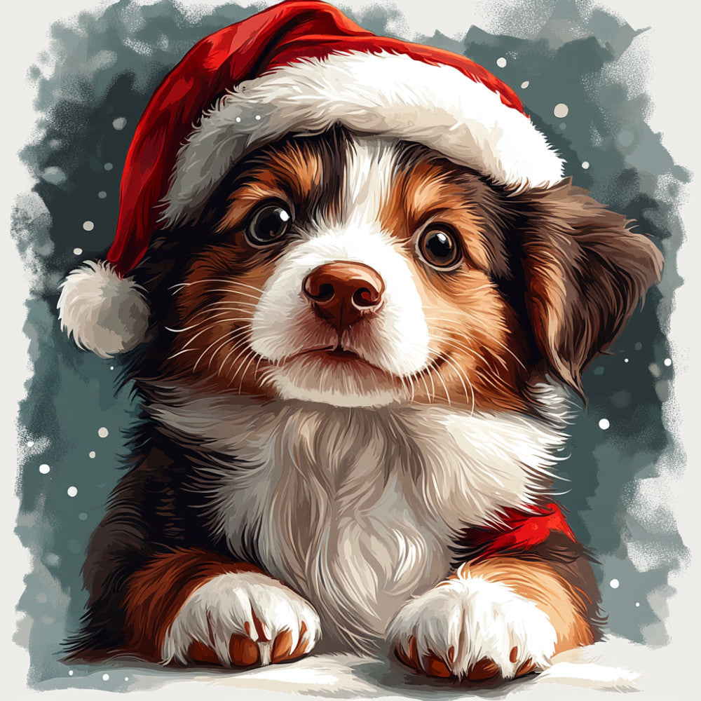 Christmas Dogs Fabric Panel 19