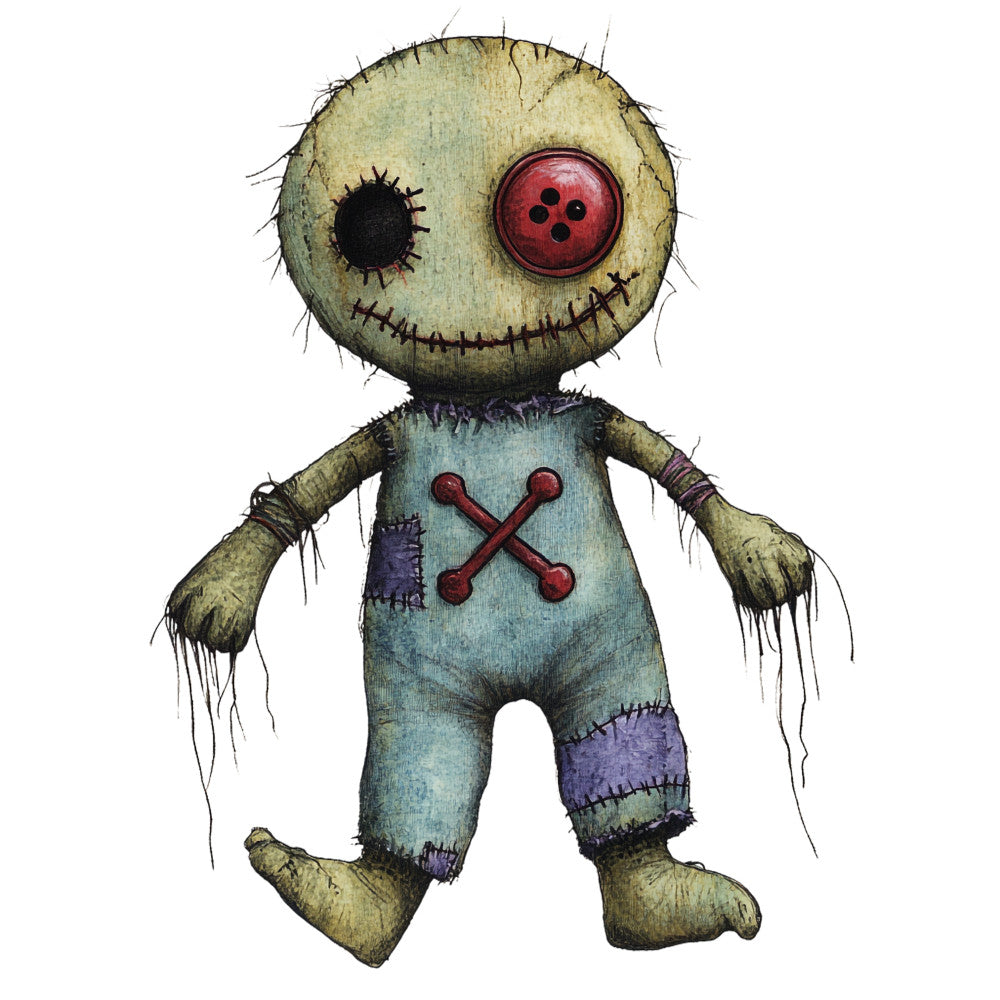 Colorful Voodoo Dolls Fabric Panel 4