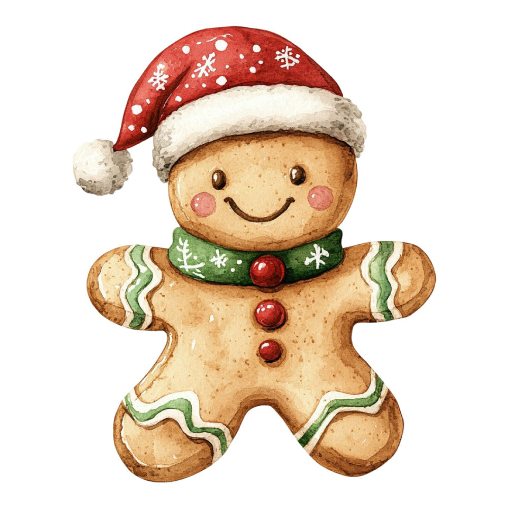 Christmas Gingerbread Man Fabric Panel 32