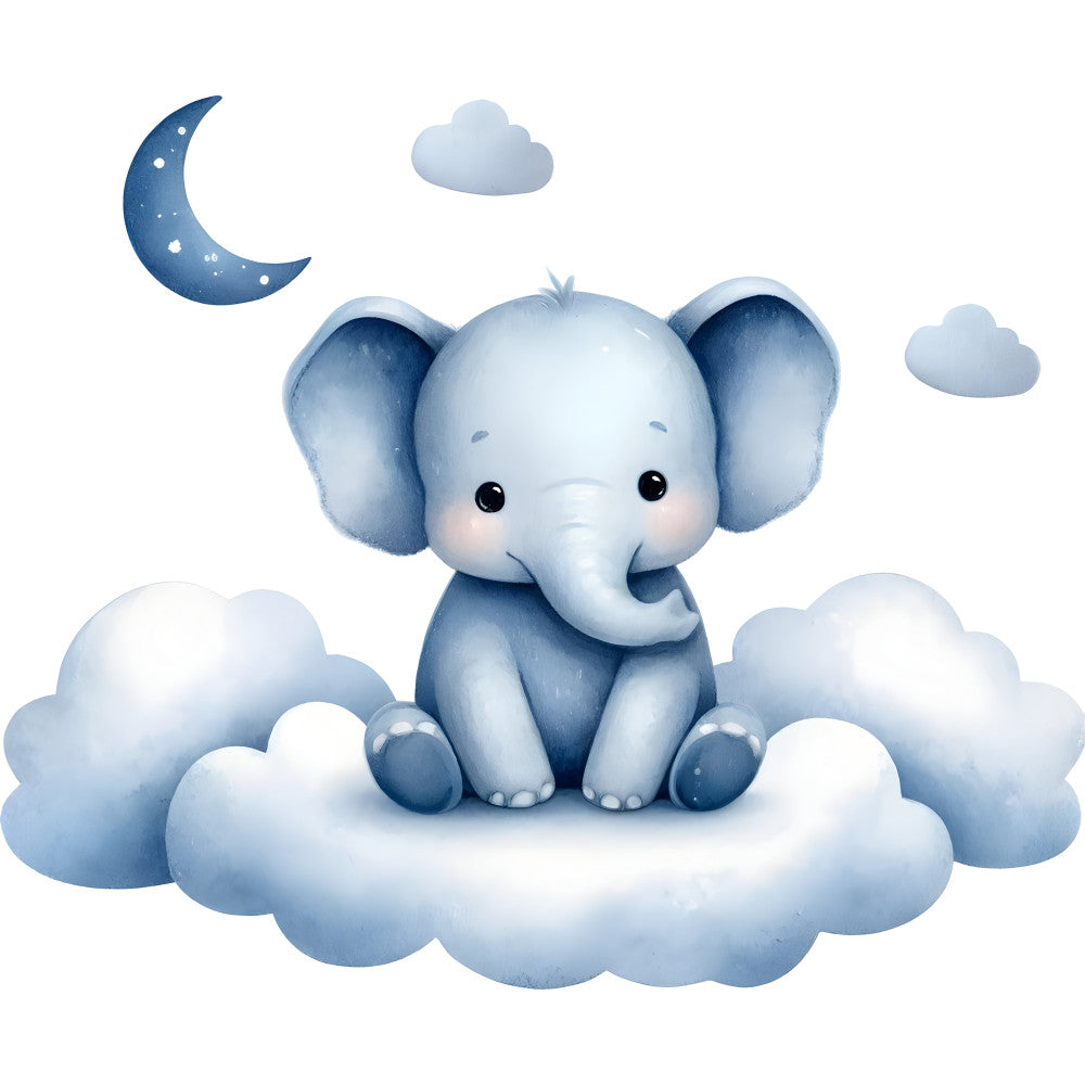 Baby Boy Elephant Fabric Panel 5