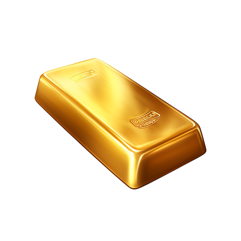 golden, metallic, shiny, reflective, bullion, ingot, rectangular bar, luxury, precious metal, wealth, investment, treasure, bright yellow, glossy finish, embossed text, financial, bullion bar, gold standard, valuable, gleaming surface