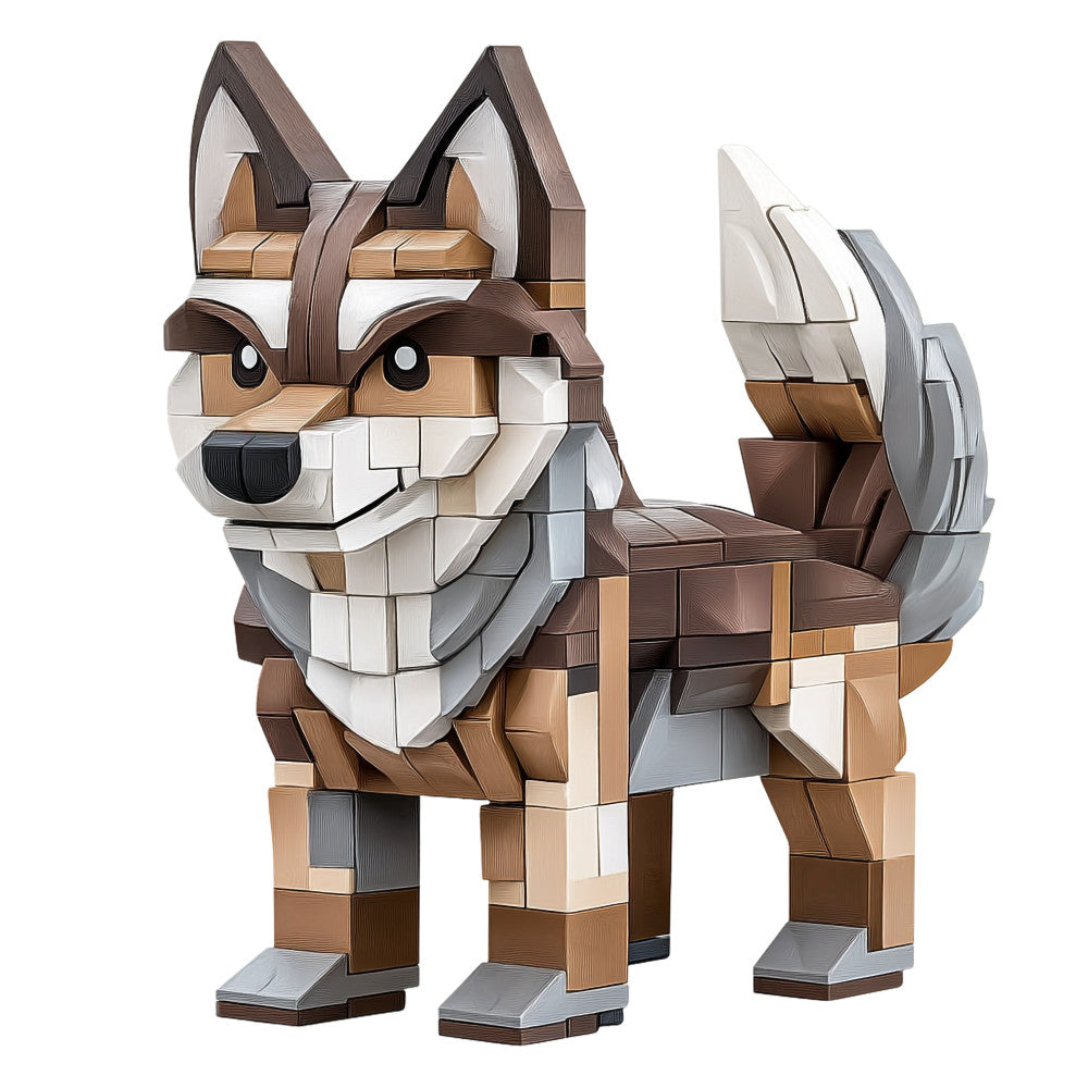 Building Bricks Animals Fabric Panel 29