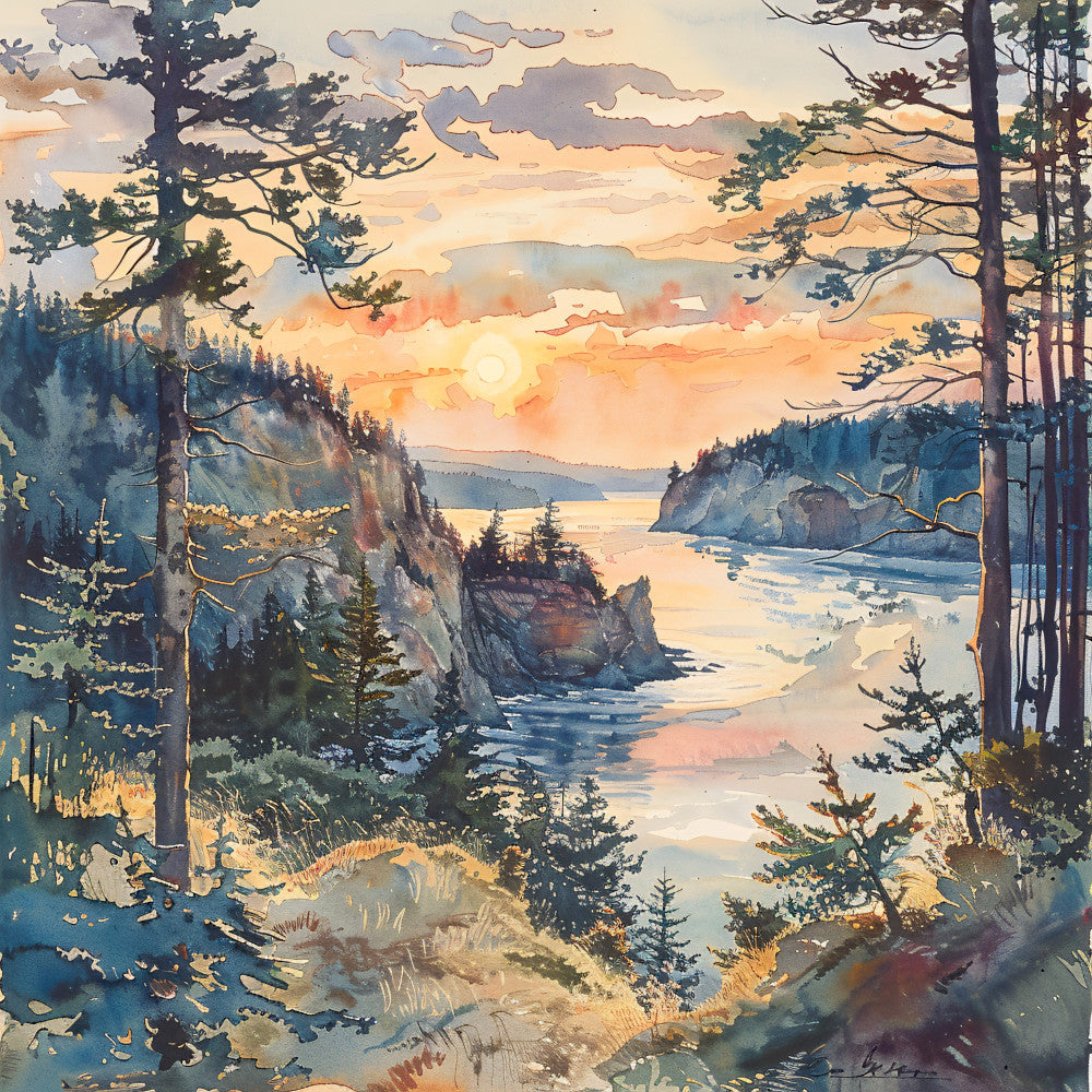 Washington Travel Art Fabric Panel 11