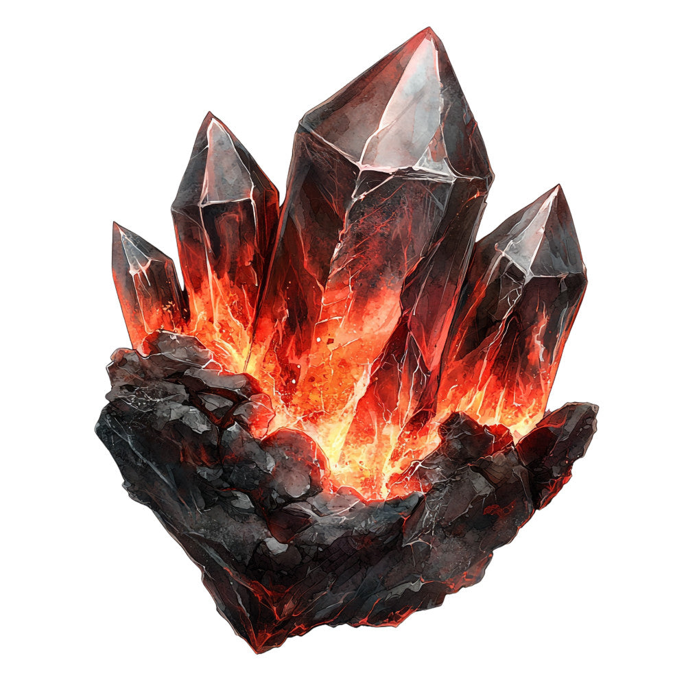 Fire Moon Crystals Fabric Panel 28