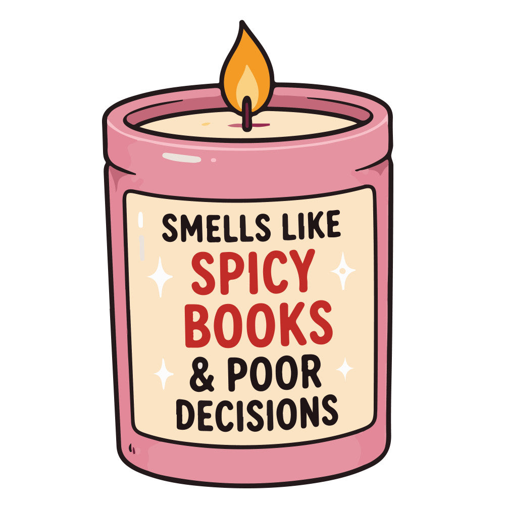 dusty rose, mauve pink, cream, black text, candle, flame, literary, book lover, humorous, funny, witty, novelty, quote, typography, text design, whimsical, modern, contemporary, gift, bookish, reader, sarcasm, motivational, inspirational, home decor, wall hanging, tote bag, book themed