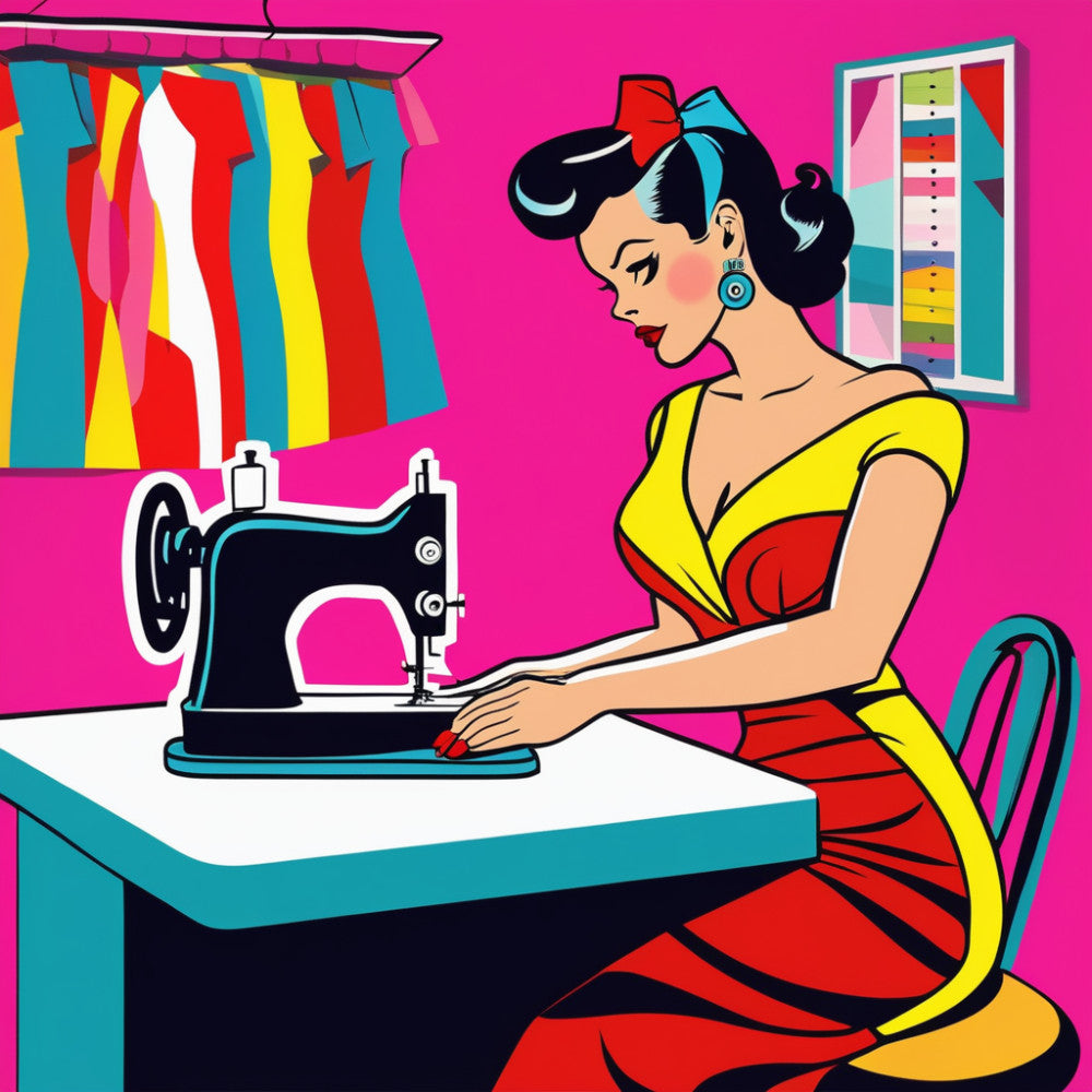 Pop Art Sewing Fabric Panel 17